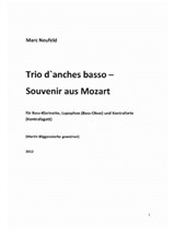 Extended melodies: 'Trio d'anches basso – Souvenir aus Mozart' für Bass-Klarinette, Lupophon und Kontraforte (2012)