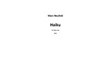 Extended melodies: Haiku for Oboe solo (2011)